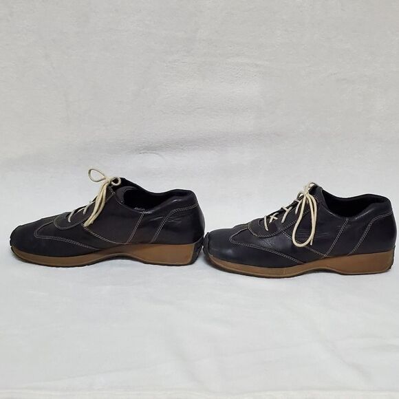 Anne klein 2 black leather lace-up oxford sneakers 10 - Picture 6 of 15